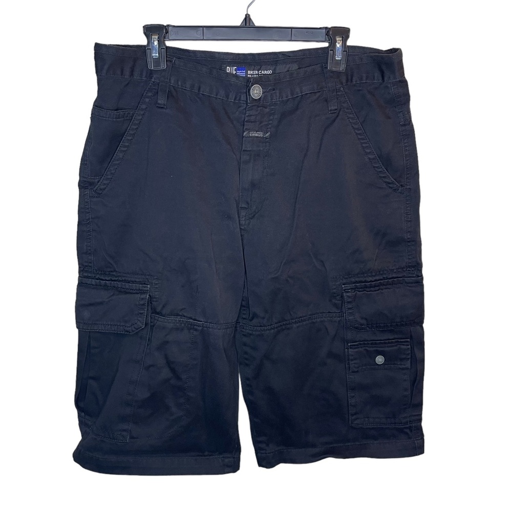 Girbaud Cargo Shorts Mens 36W 16.5in Black Biker Relaxed Baggy fit
